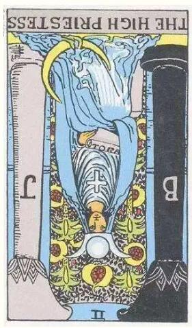 塔羅牌 女祭司逆位