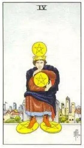 塔羅牌 星幣四正位