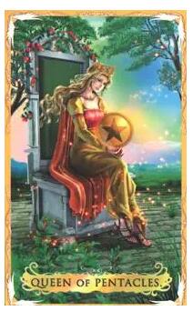 塔羅牌：星幣王后