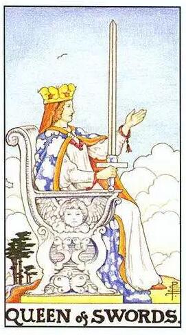 塔羅牌寶劍皇后/王后正位逆位牌意解讀