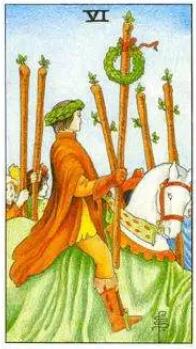 塔羅牌權杖六逆位