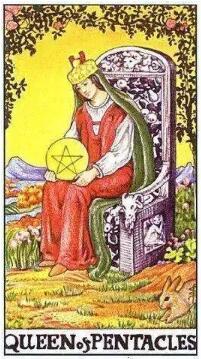 塔羅牌星幣皇后