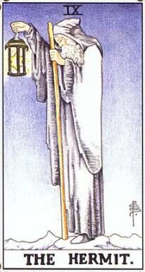 塔羅牌隱士正位逆位(愛情事業財運解讀)