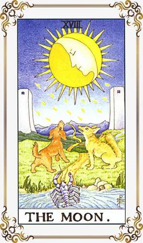 塔羅牌月亮正位逆位,愛情事業財運解讀