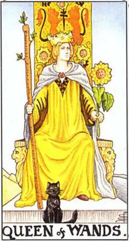 塔羅牌權杖王后正位/逆位愛情事業財運解讀