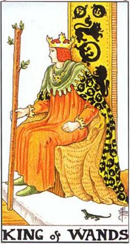 塔羅牌權杖國王正位/逆位愛情事業財運解讀