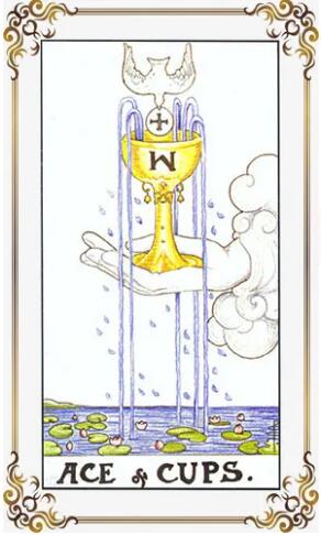 塔羅牌圣杯1正位逆位愛情事業財運解讀