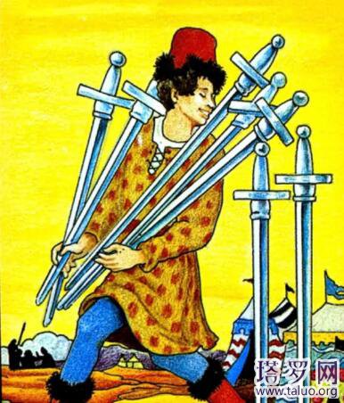 塔羅牌寶劍七正位逆位牌意解讀