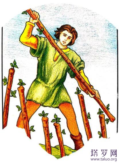 塔羅牌權杖七(正位/逆位)牌意解讀