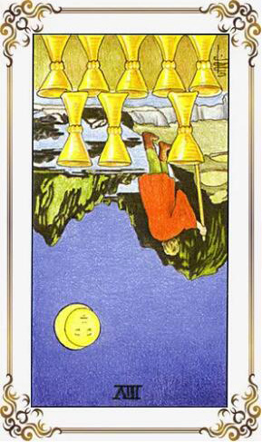 塔羅牌圣杯牌組 圣杯八