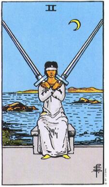 塔羅牌寶劍牌組 寶劍二