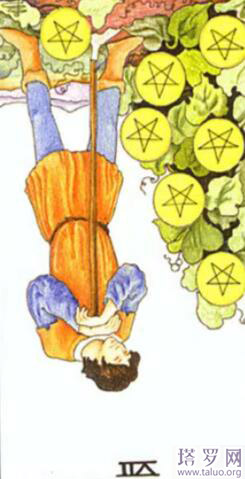 韋特塔羅牌星幣七正位/星幣七逆位解析