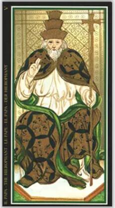 韋特塔羅牌教皇（正位/逆位）牌意解釋