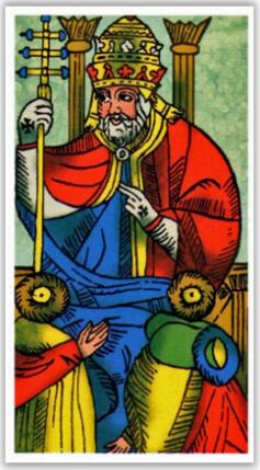 韋特塔羅牌教皇（正位/逆位）牌意解釋
