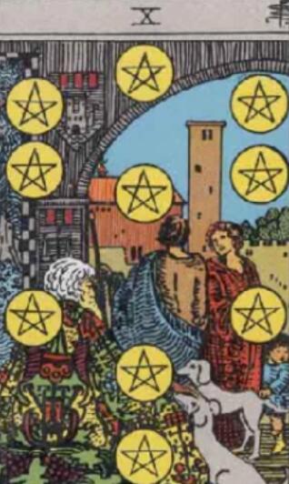 塔羅牌星幣十正位、逆位解析