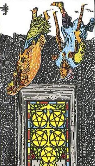 塔羅牌星幣五正位、逆位解析